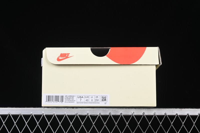 Nike Travis Scott x Fragment Design x Air Jordan 1 Low OG SP AJ1 Retro Sneakers - SJ2068-132