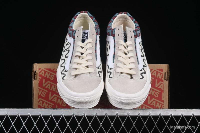 Vans Parra x Otw By Vans Low-Top Casual Skate Shoes with Surrealist Pop Art Design - VN0A3WKT4QA
