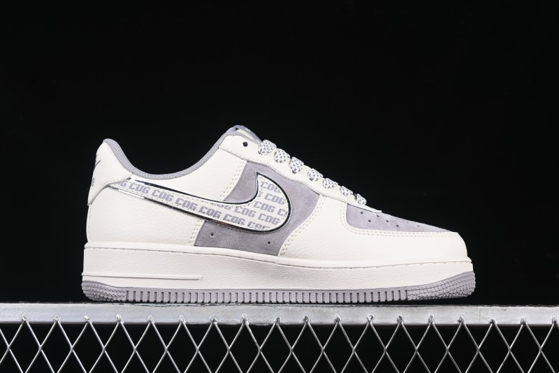 Nike Air Force 1 '07 Low The North Face x CDG Light Bone Swoosh Casual Sneakers - BB7518-014