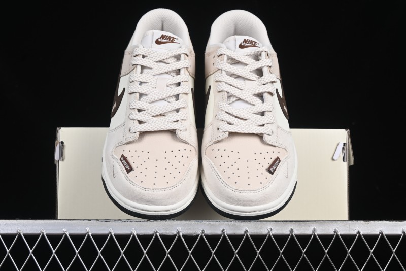 Nike SB Dunk Low Burberry Collaboration Patch Brown Swoosh Anniversary Custom Low-Top Casual Skate Shoes - DJ2024-088