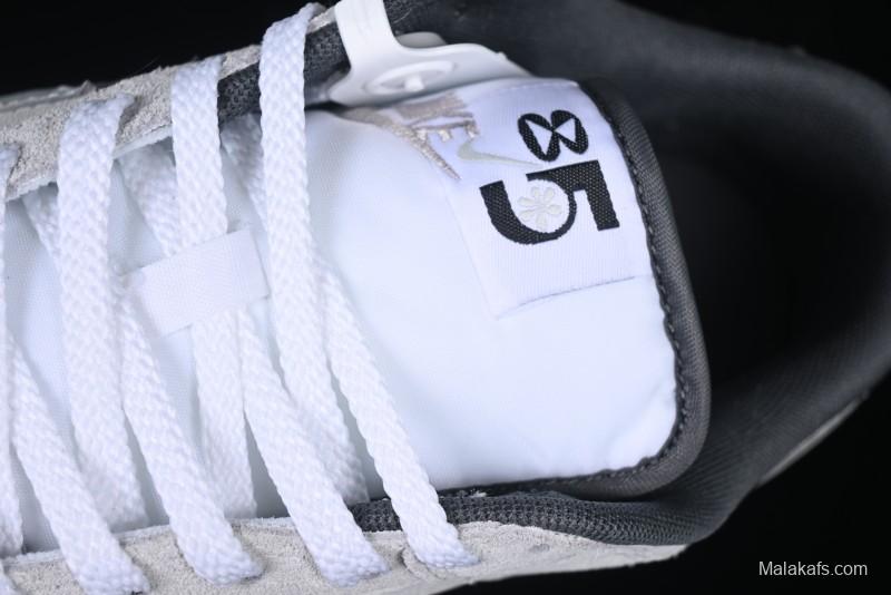 Nike Dunk Low 85 Double Swoosh White Grey SB Low Top Casual Skate Shoes - HV1800-101