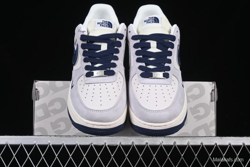 Nike Air Force 1 '07 Low The North Face Collaboration Blue Swoosh Logo Casual Sneakers - XZ6188-913