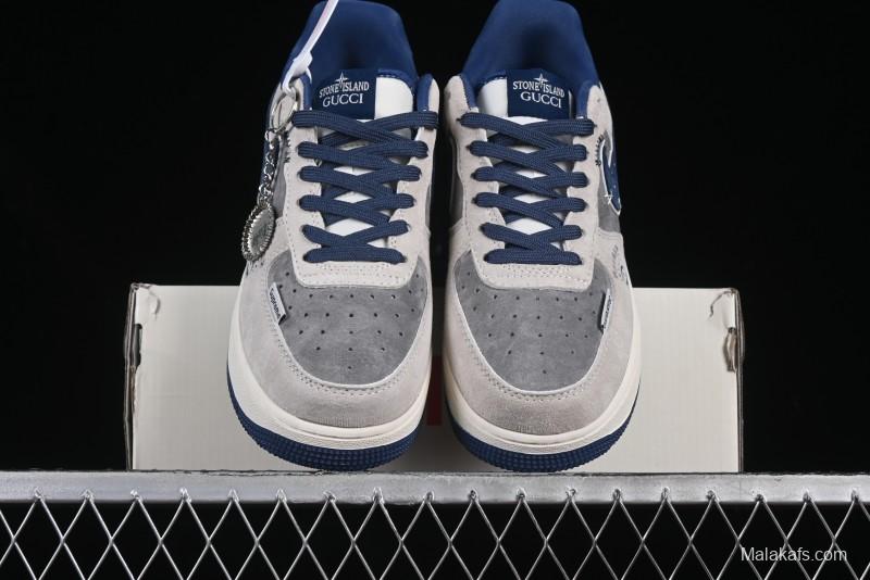 Nike Air Force 1 '07 Low Collaboration with Violent Bear - Snow Grey Pigskin Edition - KK1988-053