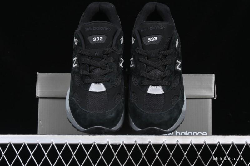 New Balance Made In USA 992 Classic Retro Running Shoes with Superior Cushioning - M992BL