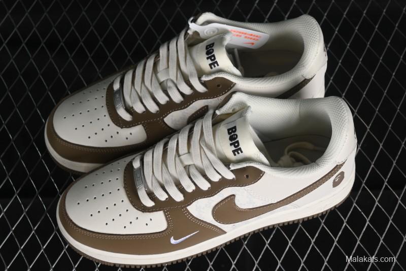 Nike Air Force 1 '07 Low BAPE Collaboration - Light Green Pigskin Low-Top Casual Sneakers - BA8806-225
