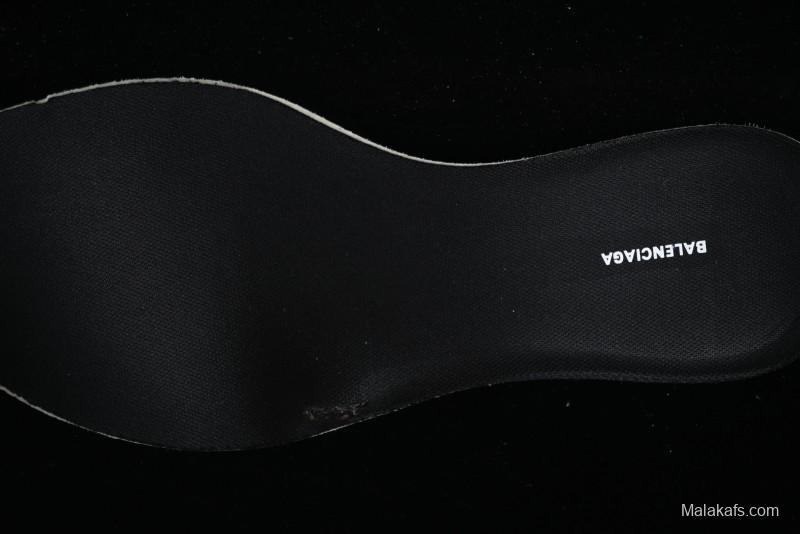 Balenciaga Monday Leather Round Toe Lace-Up Low-Top Lifestyle Sneakers - WDTSC9110