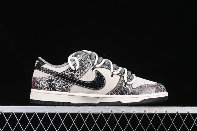 Nike SB Dunk Low Year of the Snake Series Strap Black Swoosh Custom High-End Low-Top Casual Skate Shoes - YX5066-273