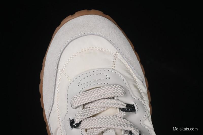 Miu Miu Suede Round Toe Lace-Up Women's Low-Top Casual Shoes in Beige - 99D4