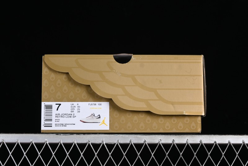 Nike Air Jordan 2 Retro AJ2 Low Top Basketball Shoes with Phoenix Embroidery Dragon Year Limited Edition - FJ5736-100