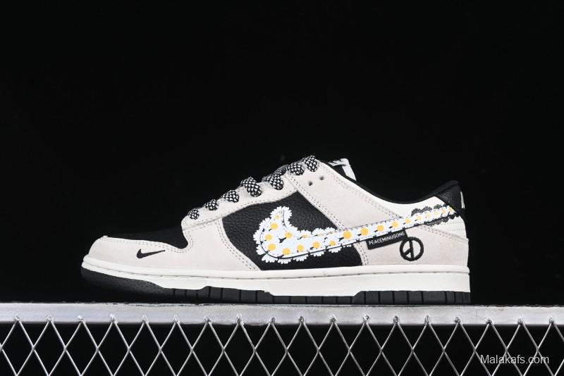 Nike SB Dunk Low Lightning Collaboration Daisy White Swoosh Anniversary Custom Low-Top Casual Skate Shoes - DJ2024-073