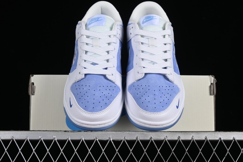 Supreme x Nike SB Dunk Low Royal Blue Anniversary High-End Custom Casual Skate Shoes - JH8039-936