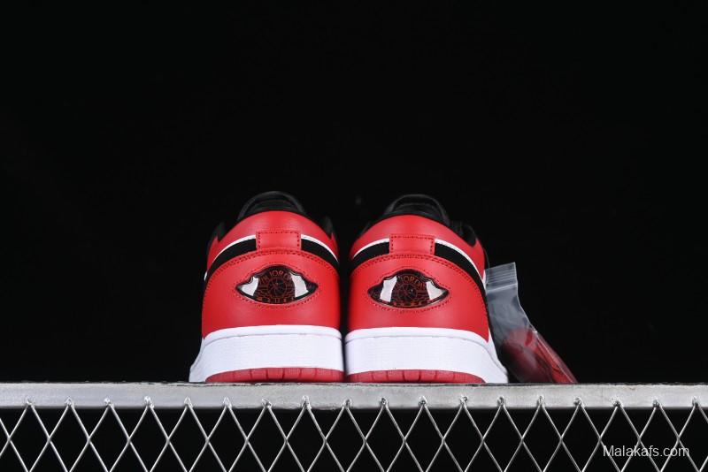 Nike Air Jordan 1 Low "White Black Gym Red" Retro Casual Sneakers - IB8971-106