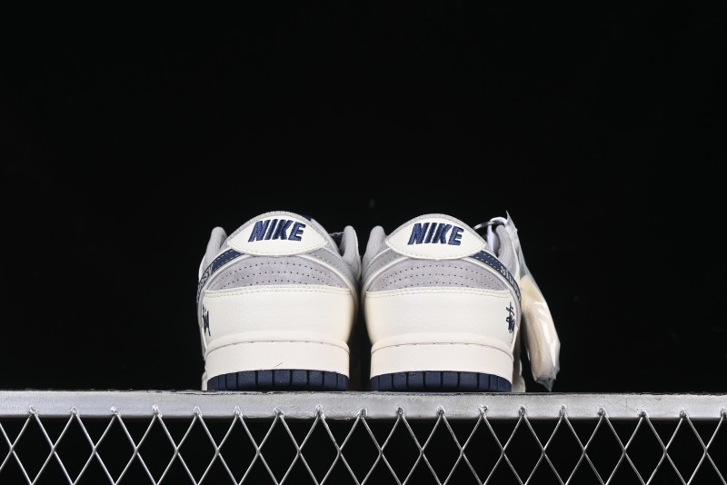 Nike SB Dunk Low Stussy Collaboration Beige Grey Print Grey Swoosh Anniversary Custom Low-Top Casual Skate Shoes - DM6868-009