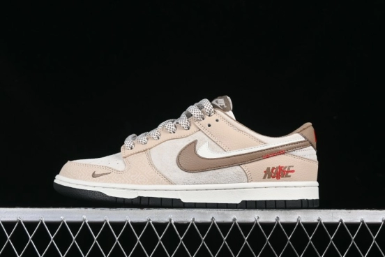 Nike SB Dunk Low Anniversary Edition Dark Swoosh Brown White Custom Low-Top Casual Skate Shoes - DJ2024-071