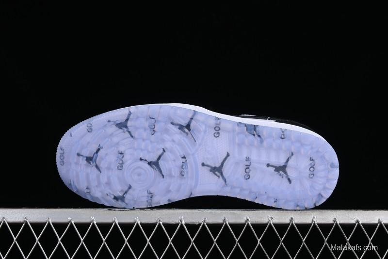 Nike Air Jordan 1 Low Golf AJ1 Golf Shoes with Laser Leather Black Double Hook - FZ4159-100