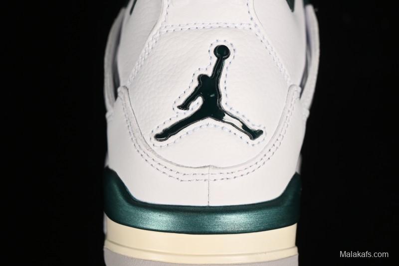 Nike Air Jordan 4 Retro Sneakers with Oxidized Green Accents and Visible Air Cushion - AQ8138-103