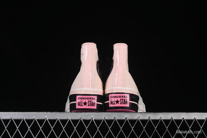 Converse Chuck 70 High Top Platform Sneakers in Pink Color Block Design - A14825C