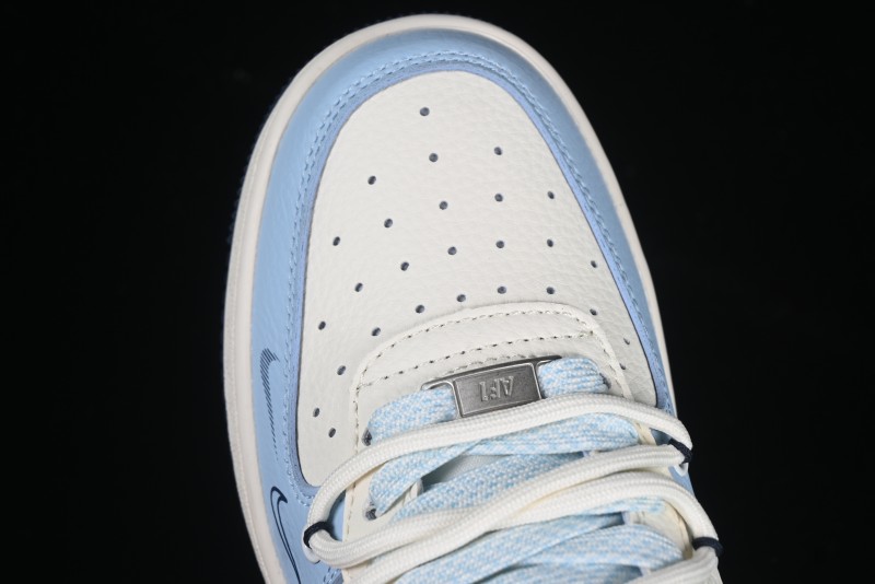 Nike Air Force 1'07 Low LV Collaboration University Blue Drawstring Casual Sneakers - DM6868-058