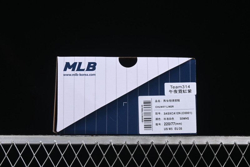 NY Yankees Black Leather Sneakers with Bold Pink Logo