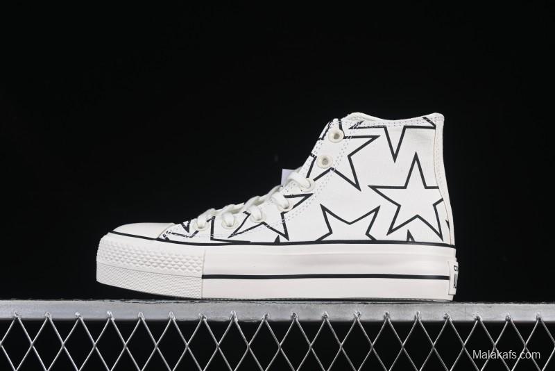 Converse Chuck 70 High Top Sneakers with Star Patch and Thick Sole - 581672C