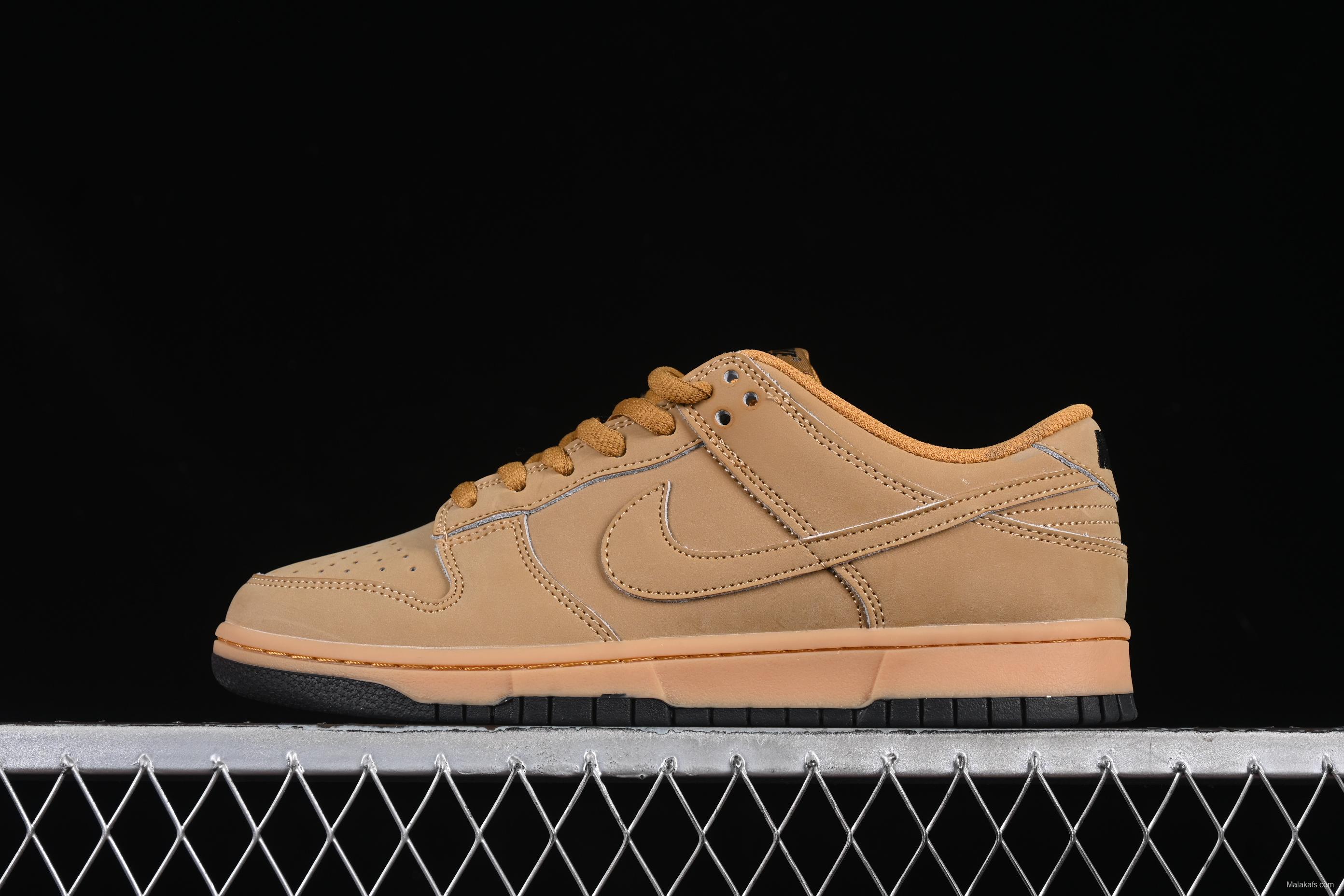 Nike SB Dunk Low Wheat Low-Top Casual Skate Shoes - HQ1932-700