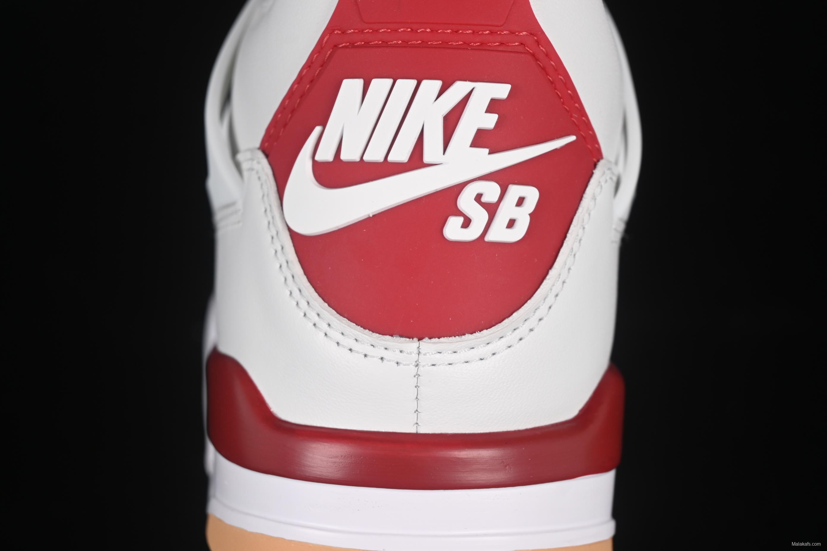 Nike SB x Air Jordan 4 Retro OG Varsity Red Basketball Shoes - DR5415-106