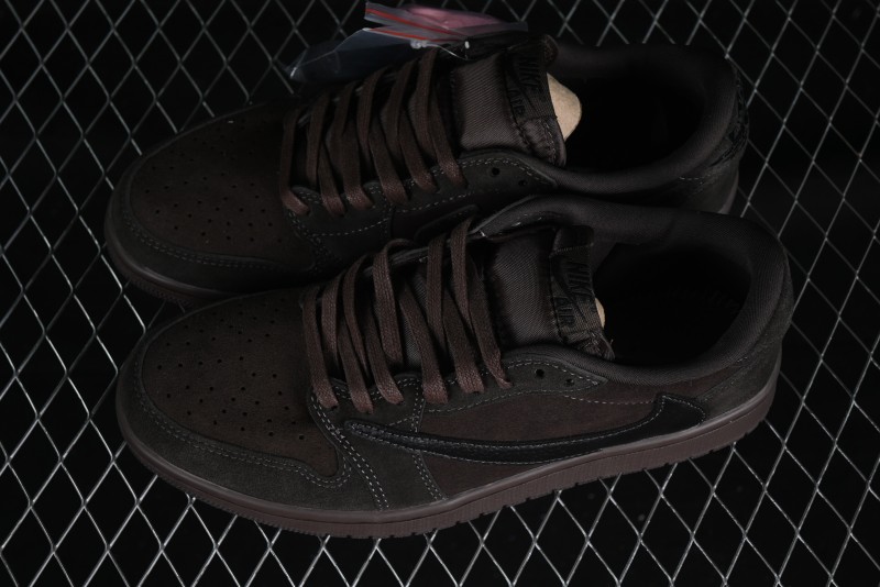 Nike Travis Scott x Air Jordan 1 Low OG AJ1 Reverse Swoosh Sneakers - DM7866-202