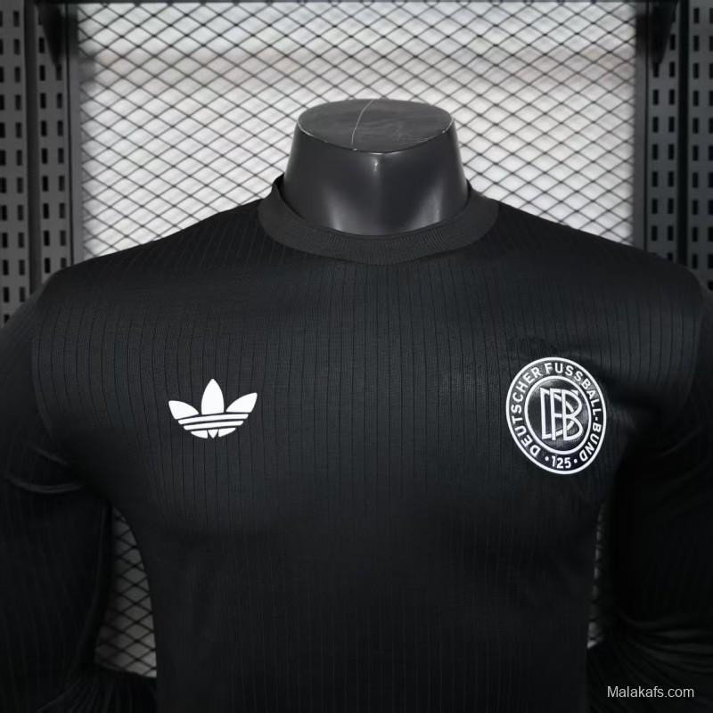 Player Version 2025 Germany Black 125Th Anniversary Long Sleeve Jersey