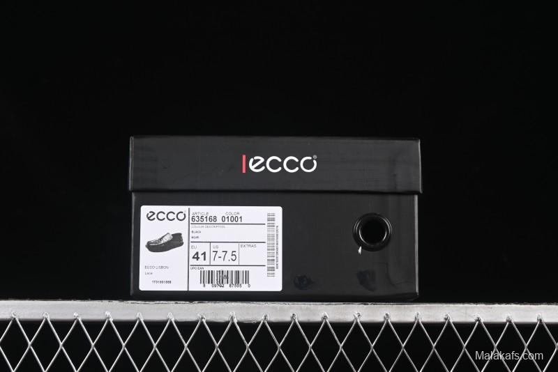 ECCO Soft Moc Summer Genuine Leather Breathable Slip-On Driving Shoes - 63516801001