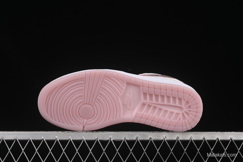 Nike Air Jordan 1 Low AJ1 Carving Pink Low-Top Casual Lifestyle Sneakers - IB8859-101