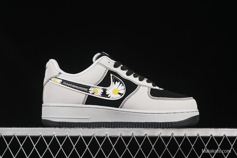 Nike Air Force 1'07 Low GD Collaboration Chrysanthemum Swoosh Casual Sneakers - DF0188-055
