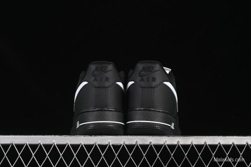 Nike Air Force 1 '07 Low Casual Sneakers in Black & White with Hemp Rope Detailing - ZH0316-073