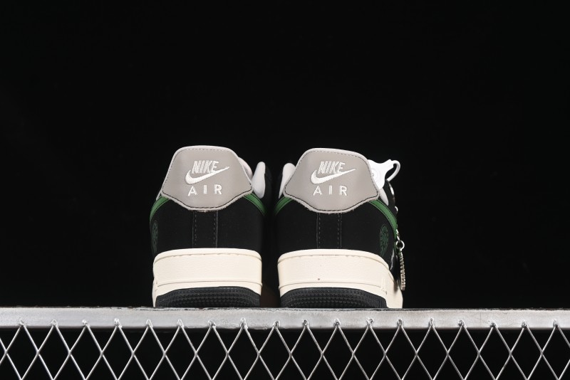 Nike Air Force 1'07 Low Chrome Hearts Collaboration Black Green Swoosh Casual Sneakers - KK1988-074