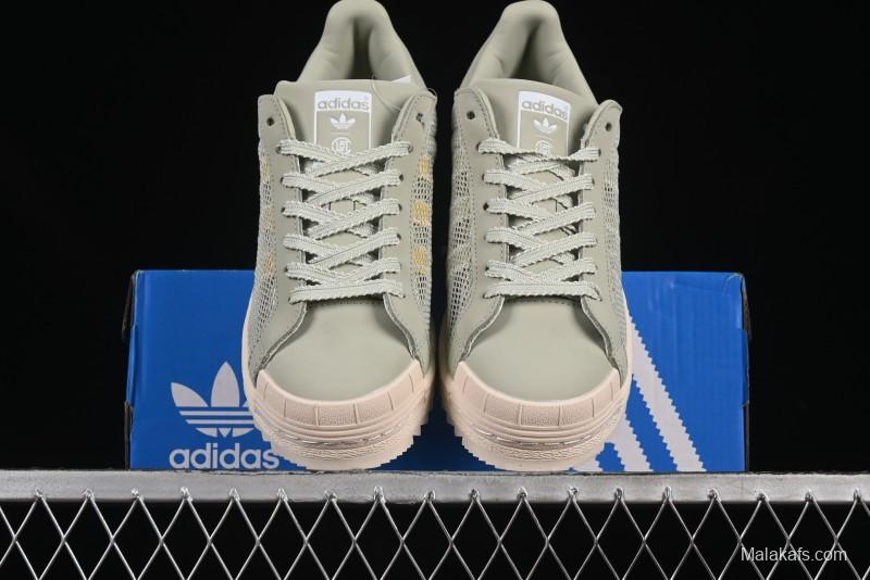 Adidas Clot Superstar Shell Toe Casual Sneakers with Serrated Design - IH3643