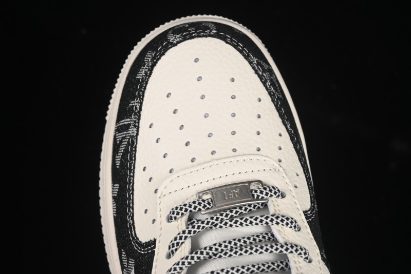 Nike Air Force 1 '07 Low LV Collaboration Double Print Denim Casual Sneakers - YX5066-317