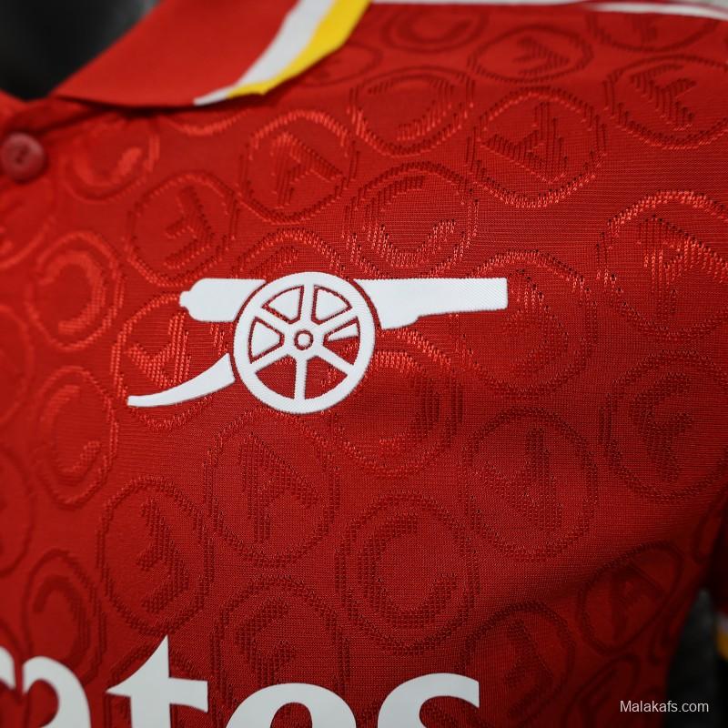 Player Version 25/26 Arsenal RED POLO Jersey