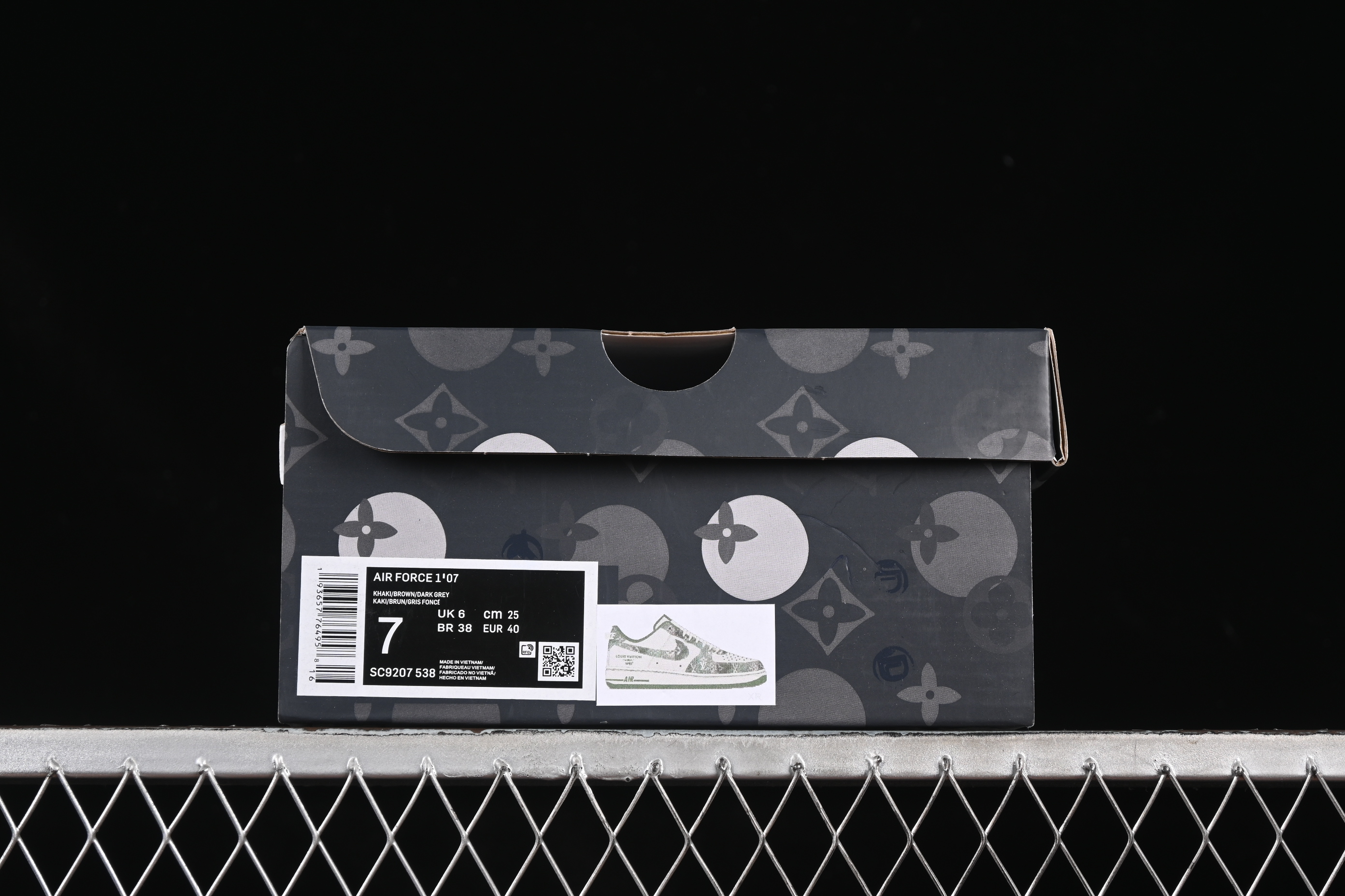 Nike Air Force 1 '07 Low LV Collaboration Green Denim Casual Sneakers - SC9207-538