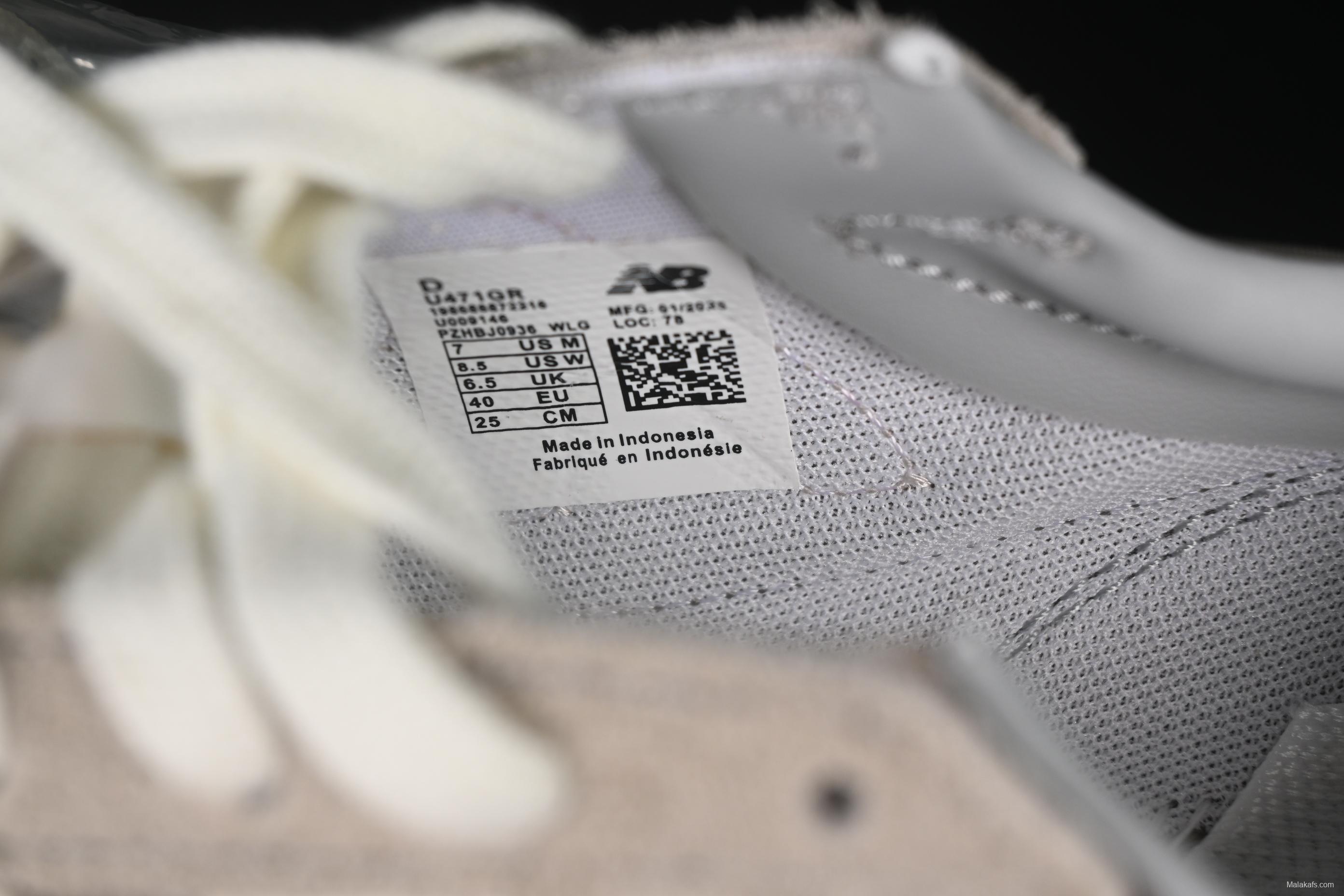 New Balance NB471 Series Fabric and Leather Casual Lifestyle Shoes - U471GR