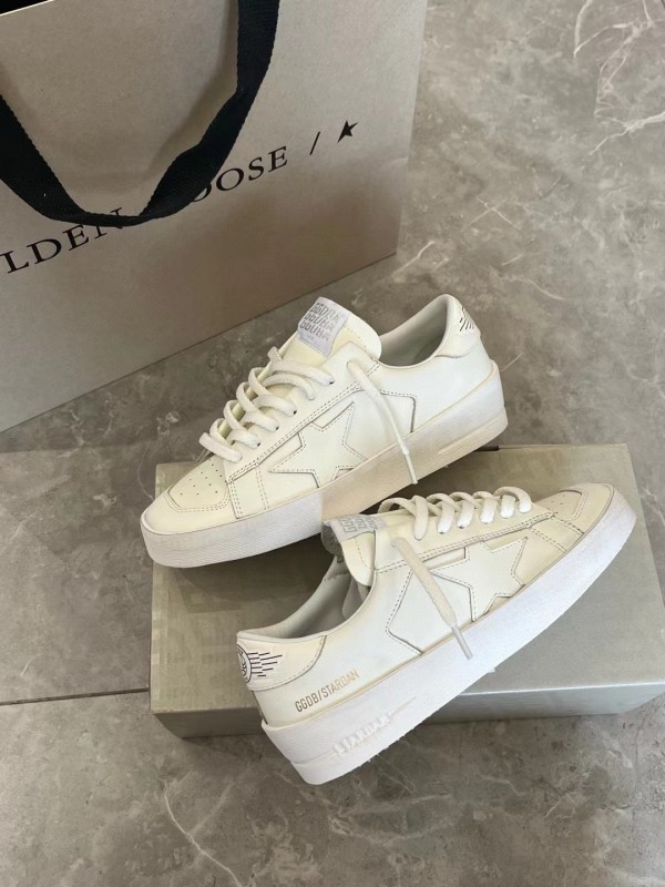 2024 Unisex GGDB White Leather Low Top Sneakers MJ00260