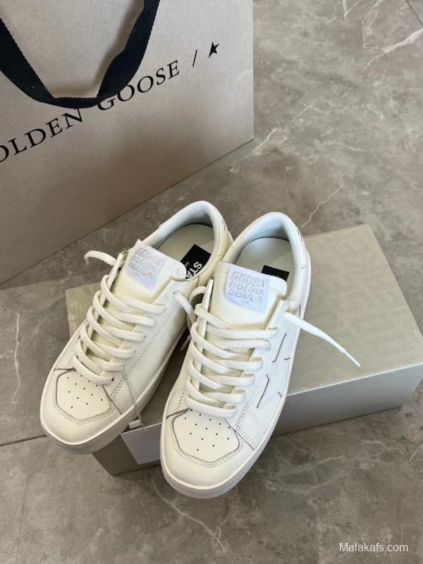 2024 Unisex GGDB White Leather Low Top Sneakers MJ00260