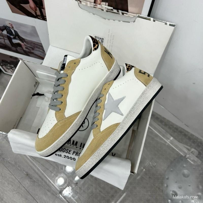 2024 Unisex GGDB White Beige Grey Suede Leather Low-Top Sneakers MJ00260