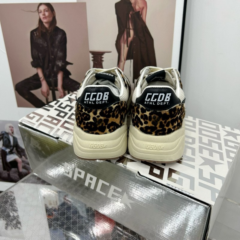 2024 Unisex GGDB White Black Leopard Mesh Leather Sneakers