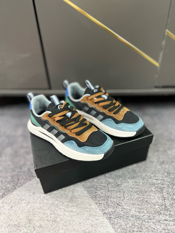 2024 Men Armani black brown blue green leather mesh sneakers MJ00230