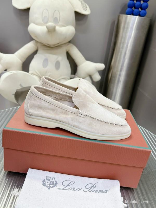2024 Unisex Le Parmentier Beige Suede Loafers MJ00270
