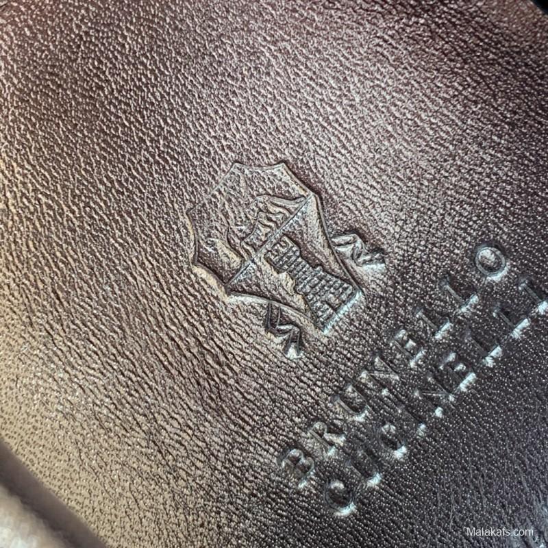 2025 Women Brunello Cucinelli Black Rose Gold Mesh Suede Leather Sneaker