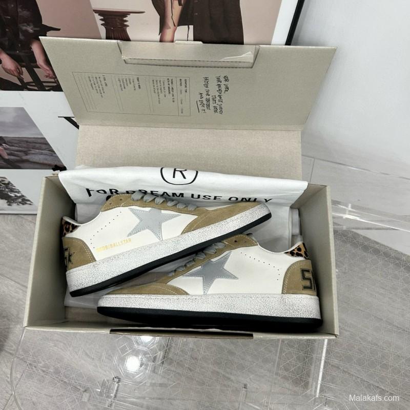 2024 Unisex GGDB White Beige Leather Suede Low Top Sneakers MJ00260