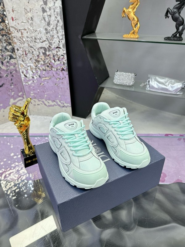 2024 Unisex Dior Stone Island Mint White Mesh B30 Sneakers MJ00330
