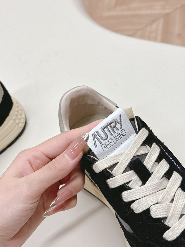 2024 Unisex Autry Black Grey White Leather Mesh Sneakers MJ00330