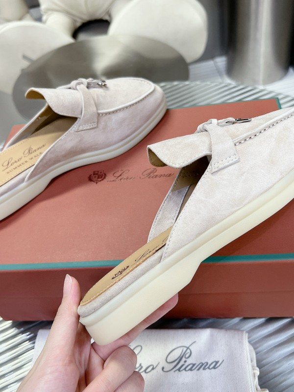 2024 Slippers LP Beige Nubuck Leather Loafer MJ00270