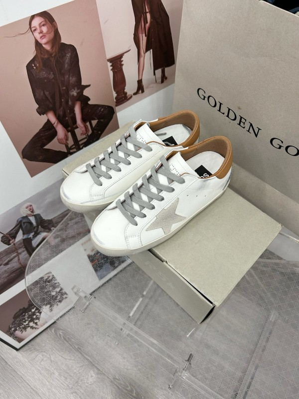 2025 Unisex GGDB White Brown Leather Sneaker MJ00260